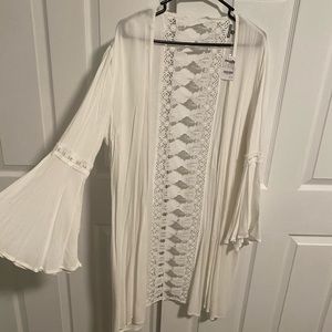 Brand new white lace cardigan